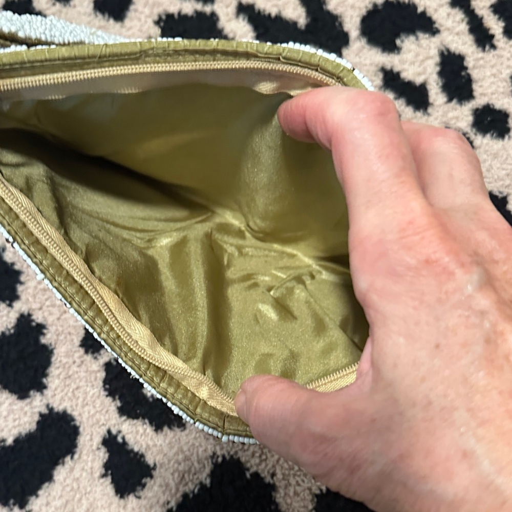 Elegant Beaded Clutch with Shell Accents - Picture 2 of 2